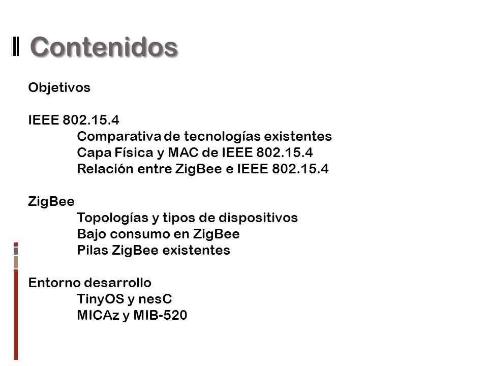 Contenidos Objetivos IEEE