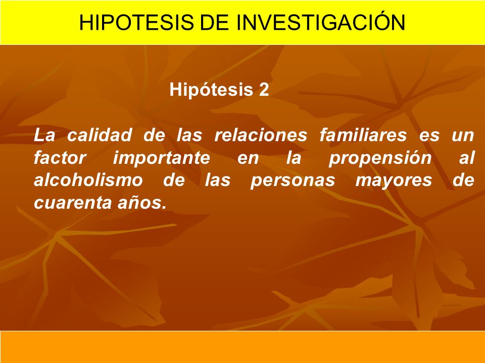 HIPOTESIS DE INVESTIGACIÓN