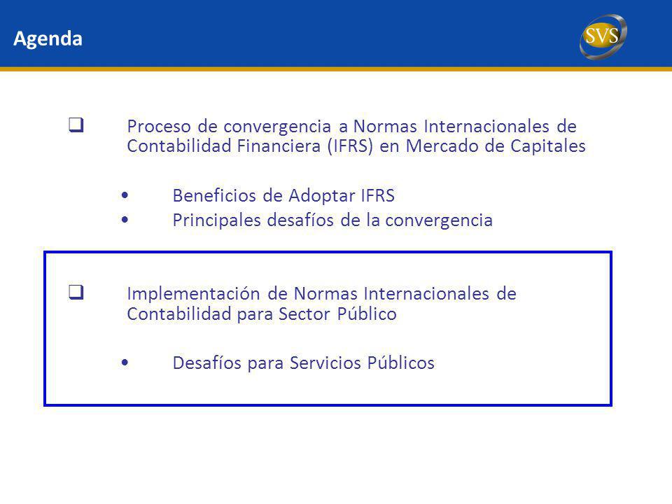 Agenda Proceso de convergencia a Normas Internacionales de Contabilidad Financiera (IFRS) en Mercado de Capitales.