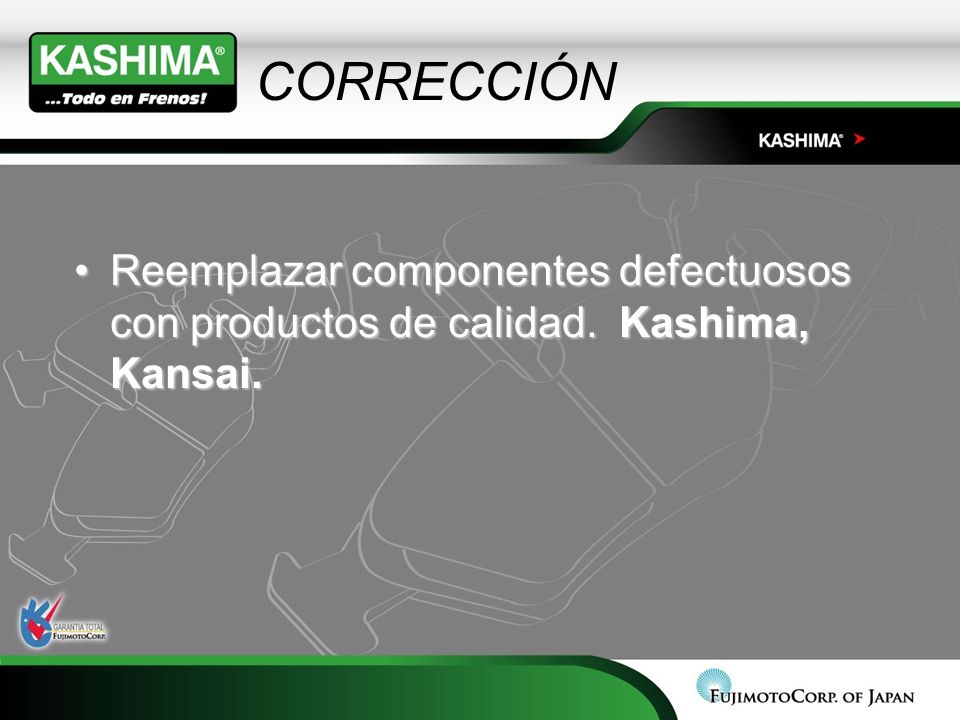 CORRECCIÓN Reemplazar componentes defectuosos con productos de calidad. Kashima, Kansai.