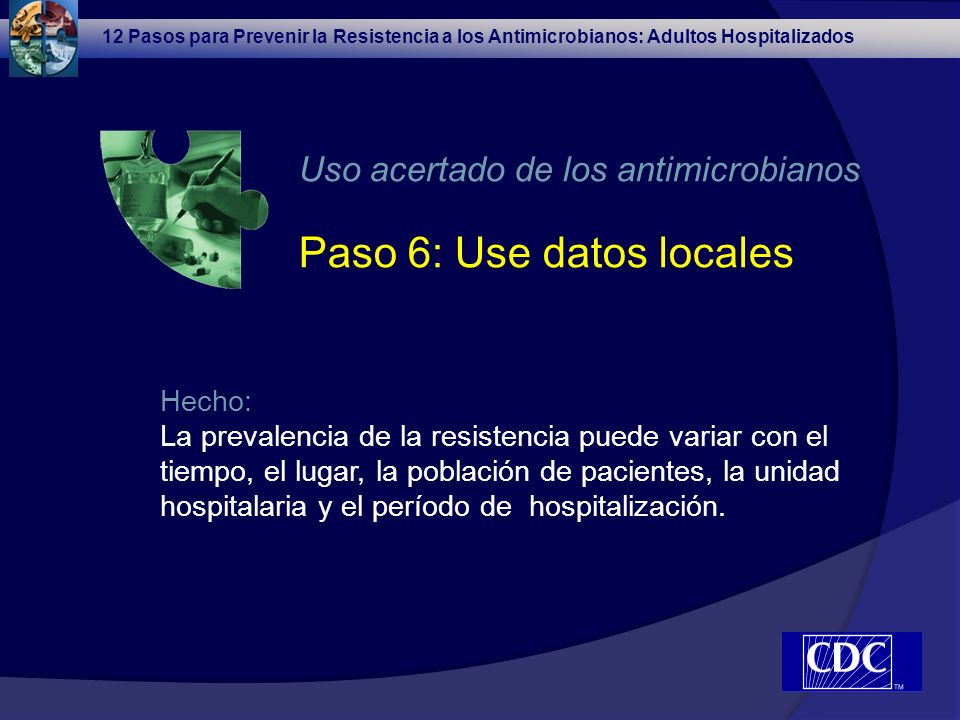 Campaña de Prevención de la Resistencia a los Antimicrobianos (CDC)