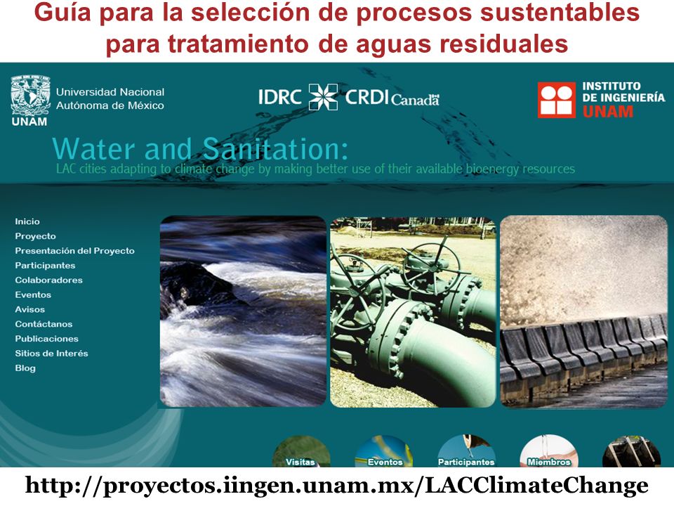Guía para la selección de procesos sustentables para tratamiento de aguas residuales