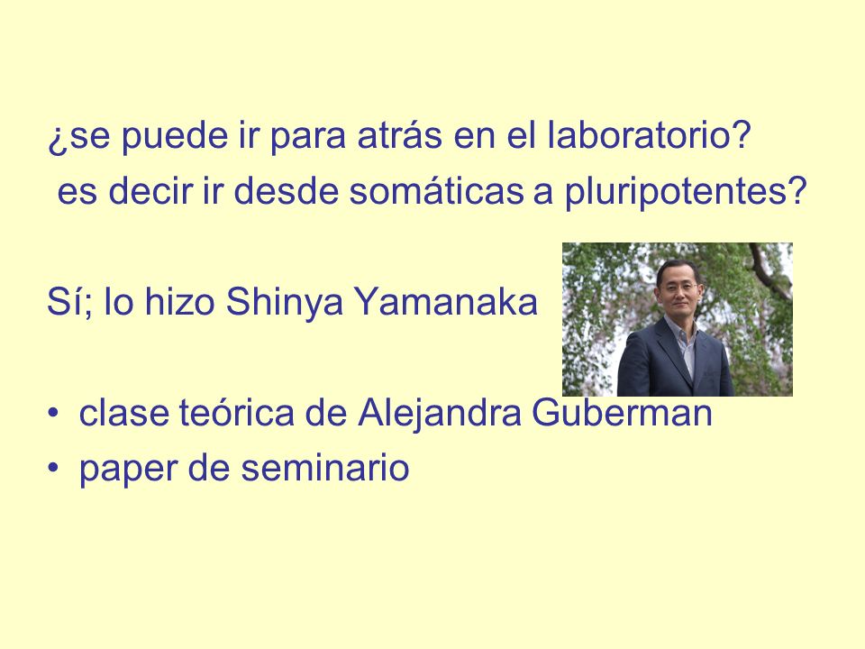 ¿se puede ir para atrás en el laboratorio