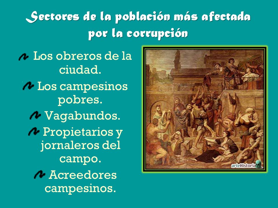 Sectores de la población más afectada por la corrupción