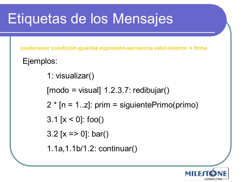 Etiquetas de los Mensajes