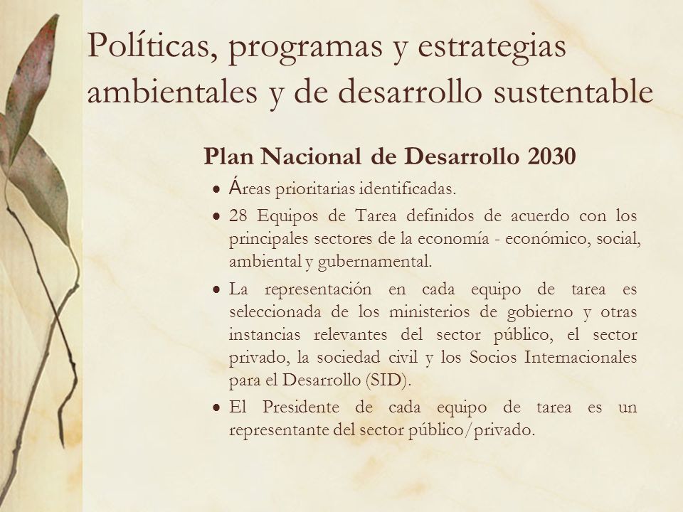 Plan Nacional de Desarrollo 2030