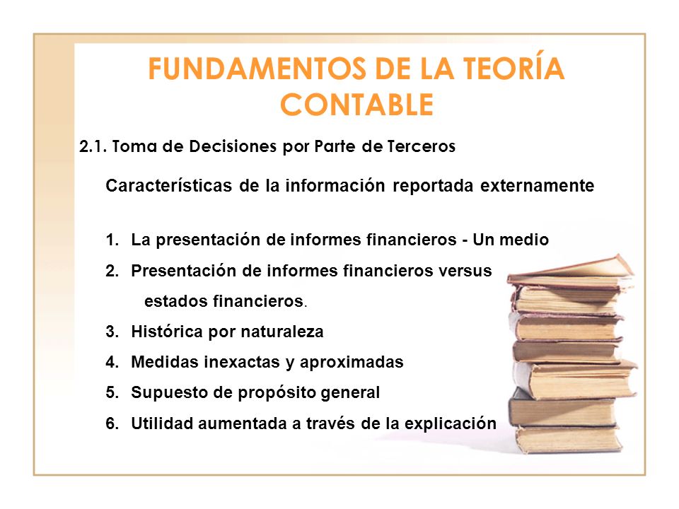 FUNDAMENTOS DE LA TEORÍA CONTABLE