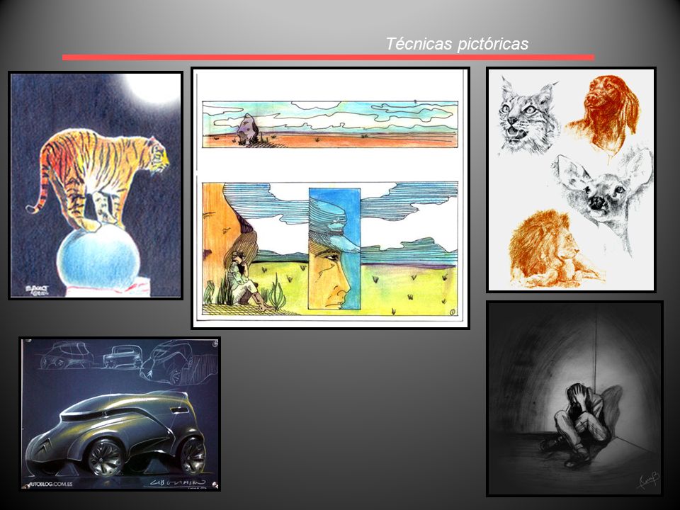 Técnicas pictóricas IMAGEN:1º PERSONALIZAR ANIMACIÓN 2º ENTRADA DESVANECER3º Sombra: derecha esquina y color automático.
