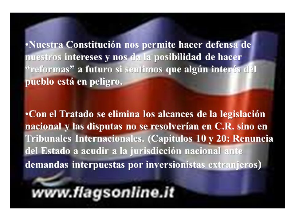 Nuestra Constitución nos permite hacer defensa de nuestros intereses y nos da la posibilidad de hacer reformas a futuro si sentimos que algún interés del pueblo está en peligro.