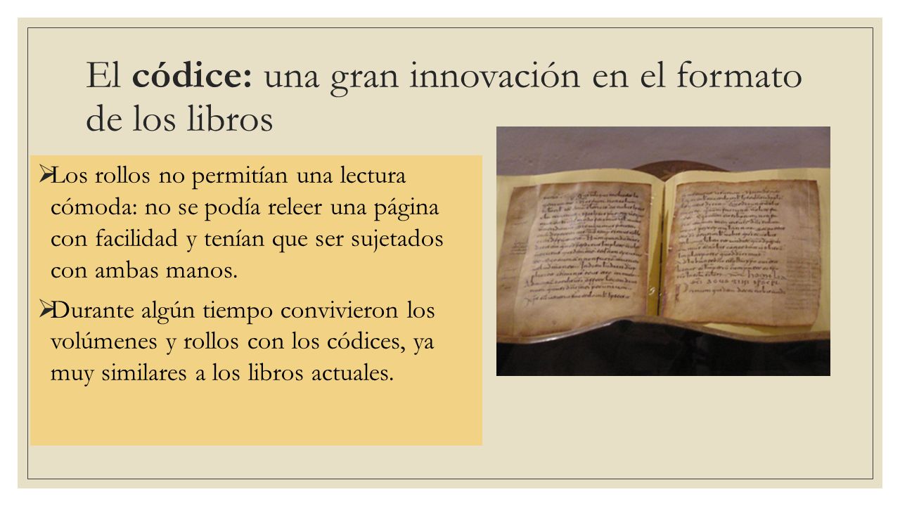El códice: una gran innovación en el formato de los libros