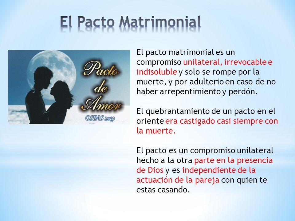 El Pacto Matrimonial