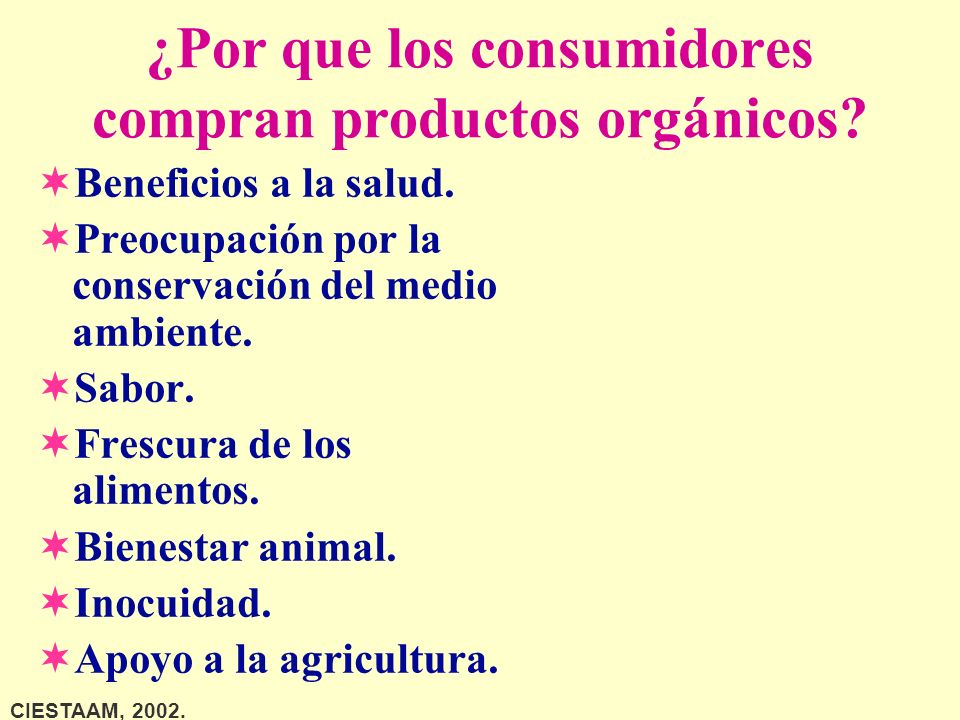 ¿Por que los consumidores compran productos orgánicos