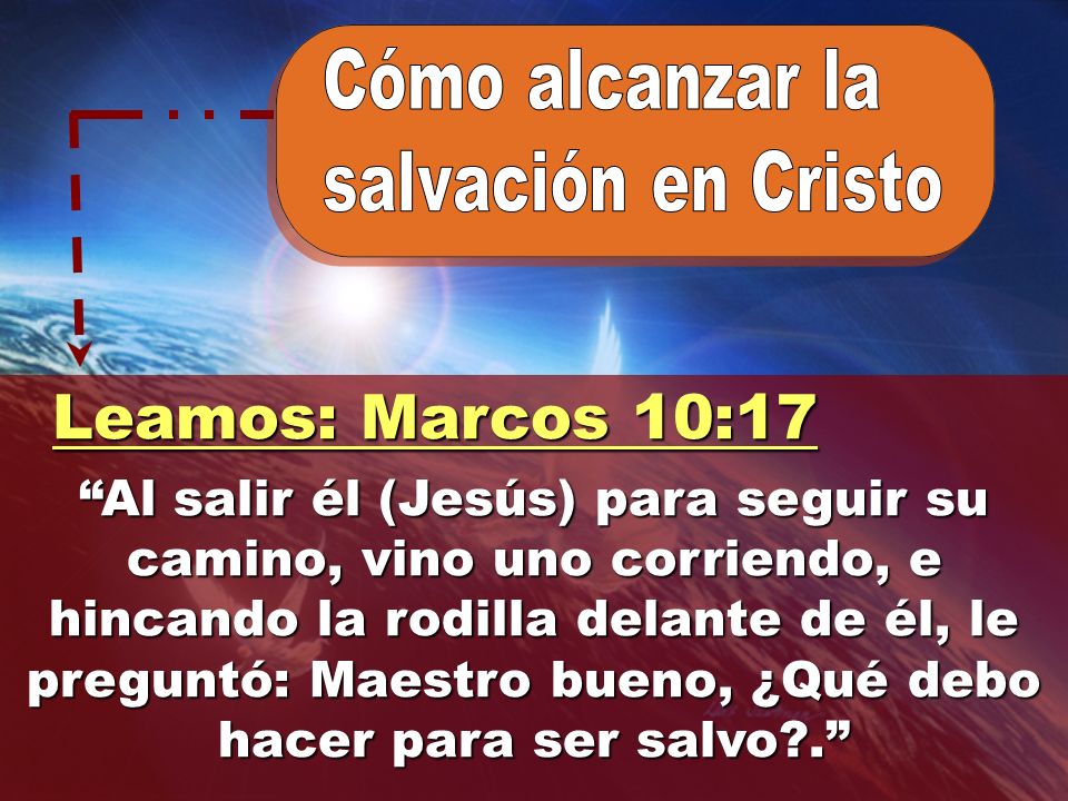 Leamos: Marcos 10:17 Cómo alcanzar la salvación en Cristo