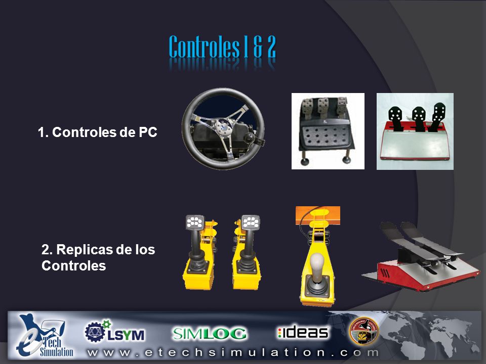 Controles 1 & 2 1. Controles de PC 2. Replicas de los Controles