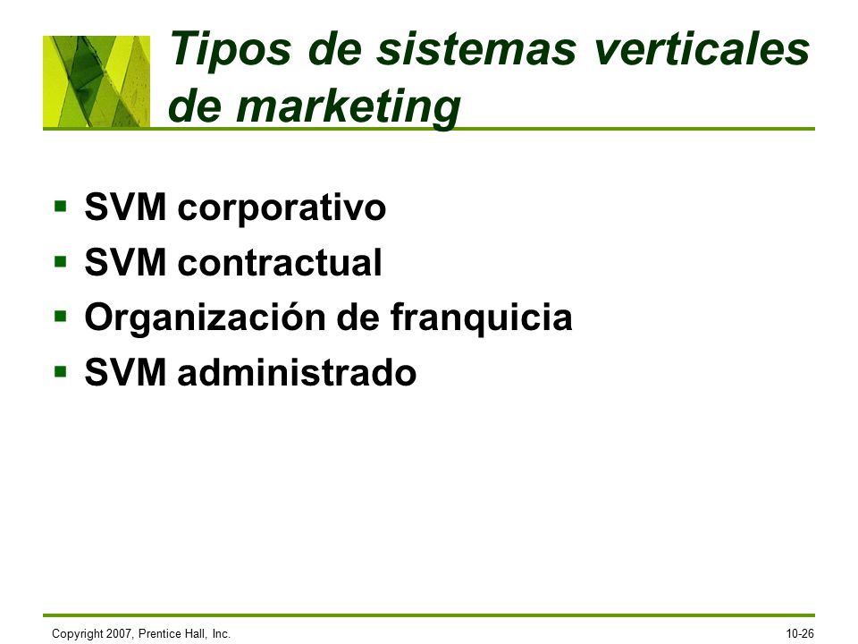 Tipos de sistemas verticales de marketing