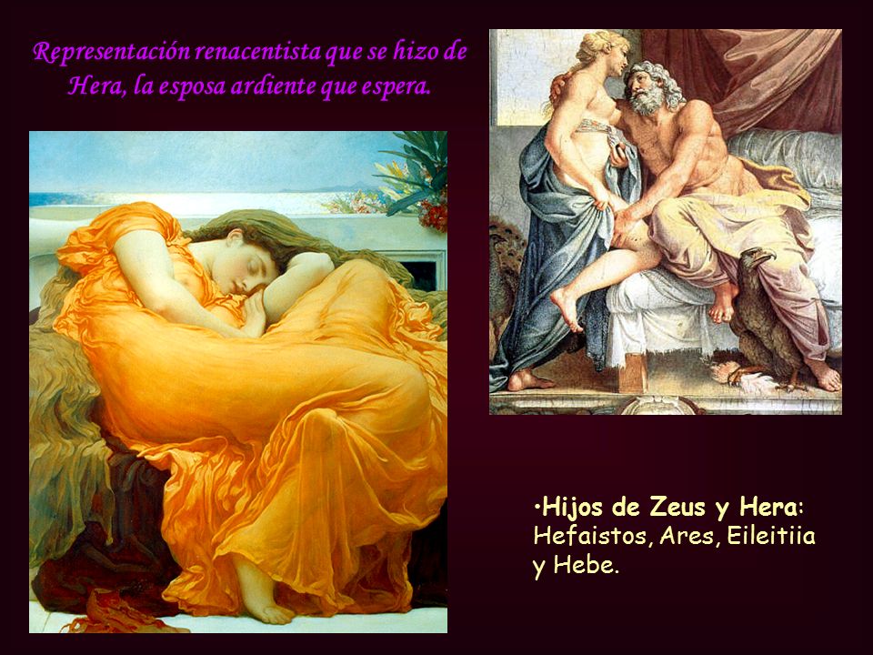 Representación renacentista que se hizo de Hera, la esposa ardiente que espera.