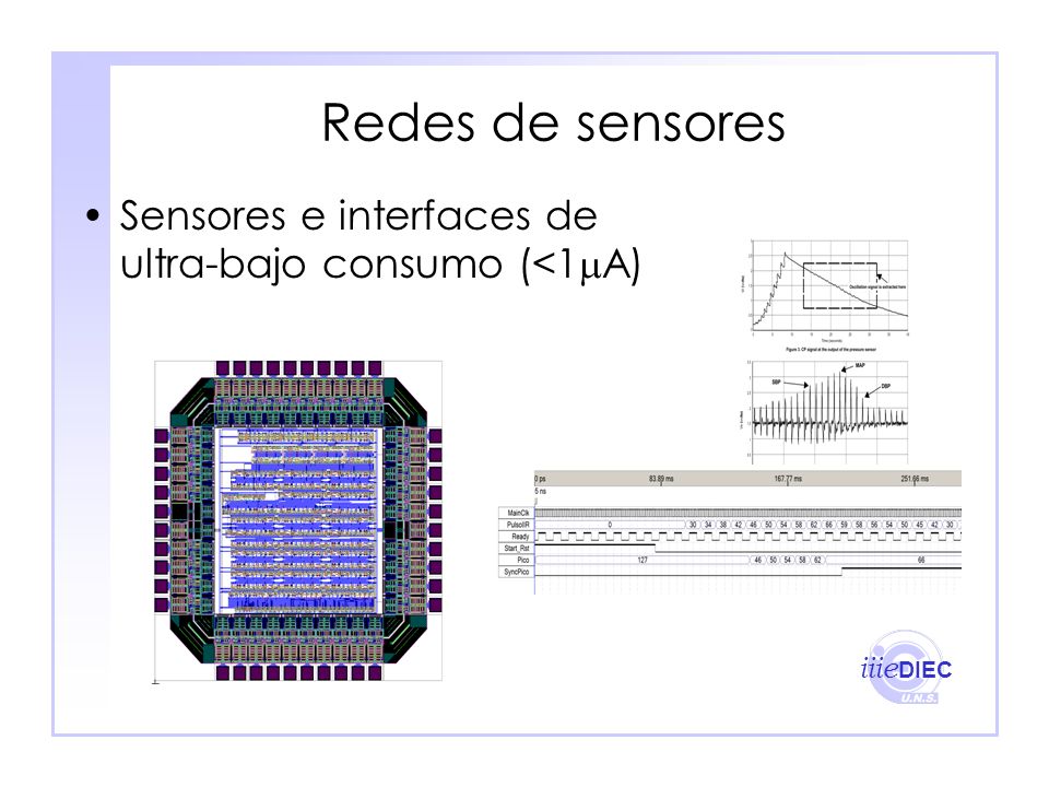 Redes de sensores Sensores e interfaces de ultra-bajo consumo (<1A)