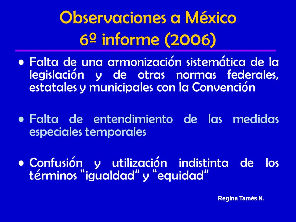 Observaciones a México 6º informe (2006)