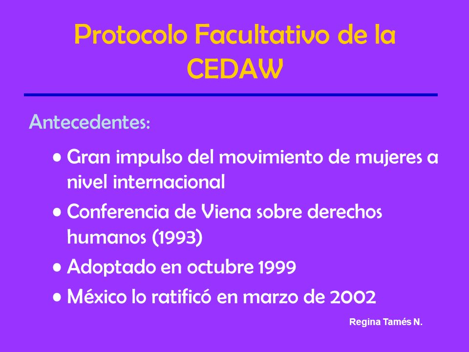 Protocolo Facultativo de la CEDAW