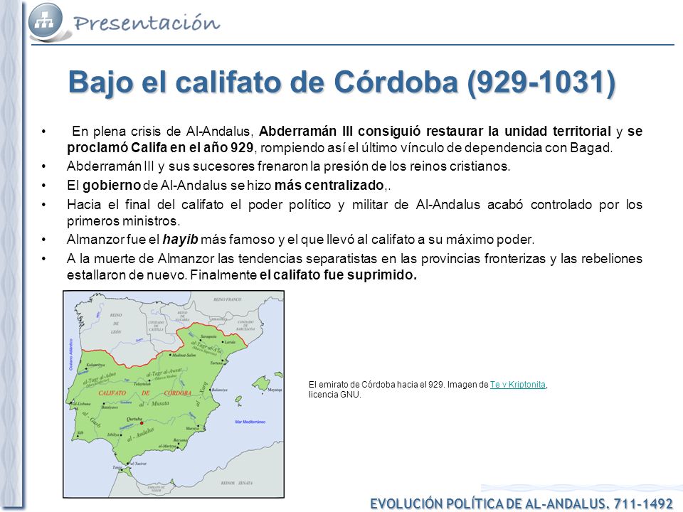 Bajo el califato de Córdoba ( )