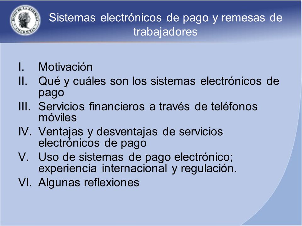 Sistemas electrónicos de pago y remesas de trabajadores