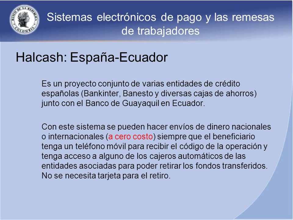 Sistemas electrónicos de pago y las remesas de trabajadores