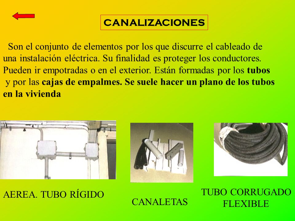 CANALIZACIONES Son el conjunto de elementos por los que discurre el cableado de.