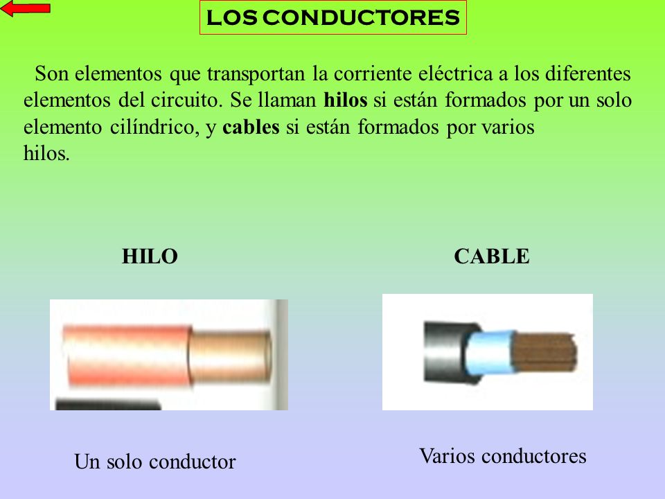 LOS CONDUCTORES Son elementos que transportan la corriente eléctrica a los diferentes.