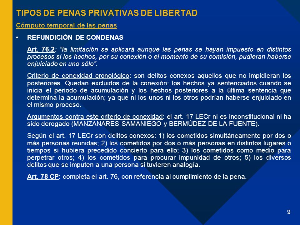 TIPOS DE PENAS PRIVATIVAS DE LIBERTAD