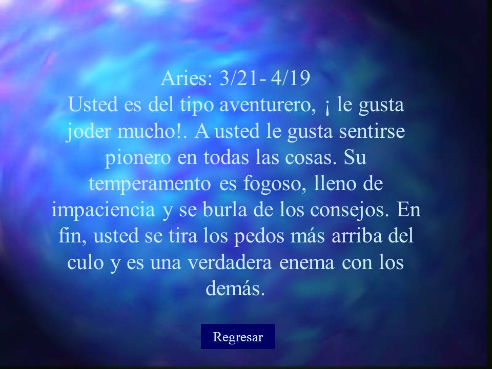 Aries: 3/21- 4/19