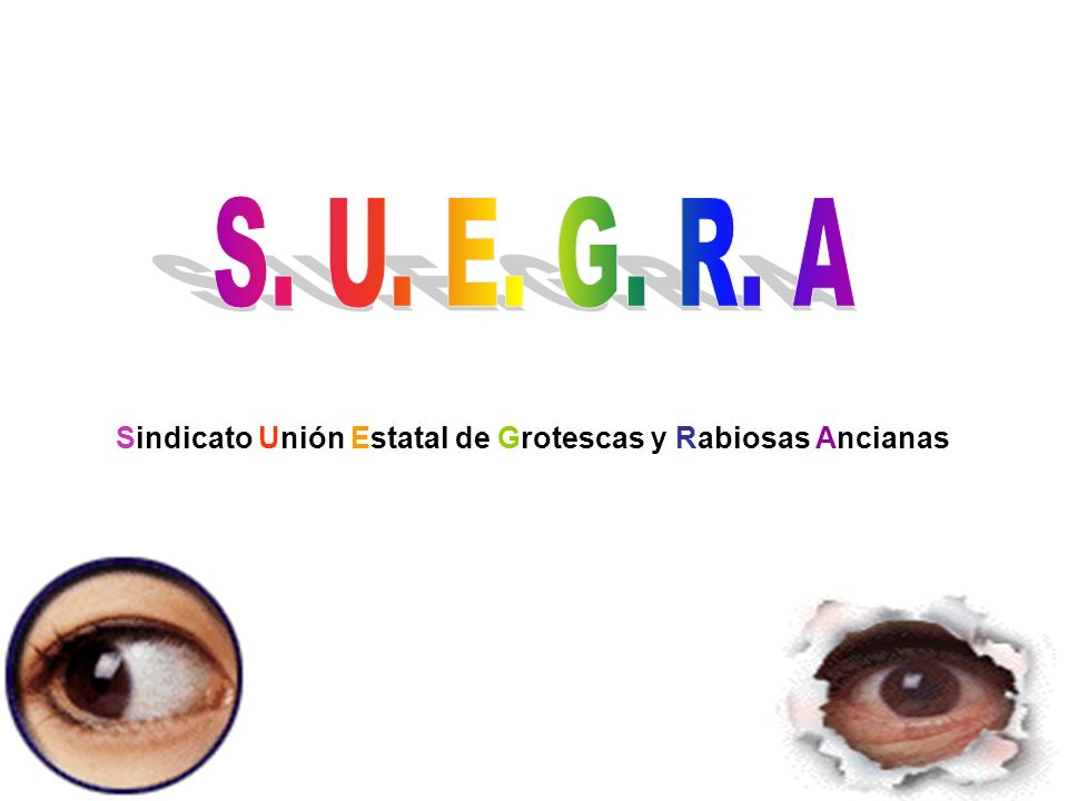 S. U. E. G. R. A Sindicato Unión Estatal de Grotescas y Rabiosas Ancianas