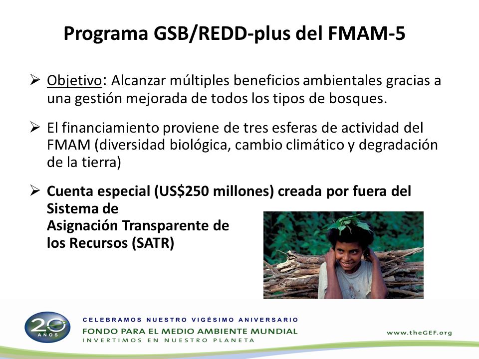 Programa GSB/REDD-plus del FMAM-5
