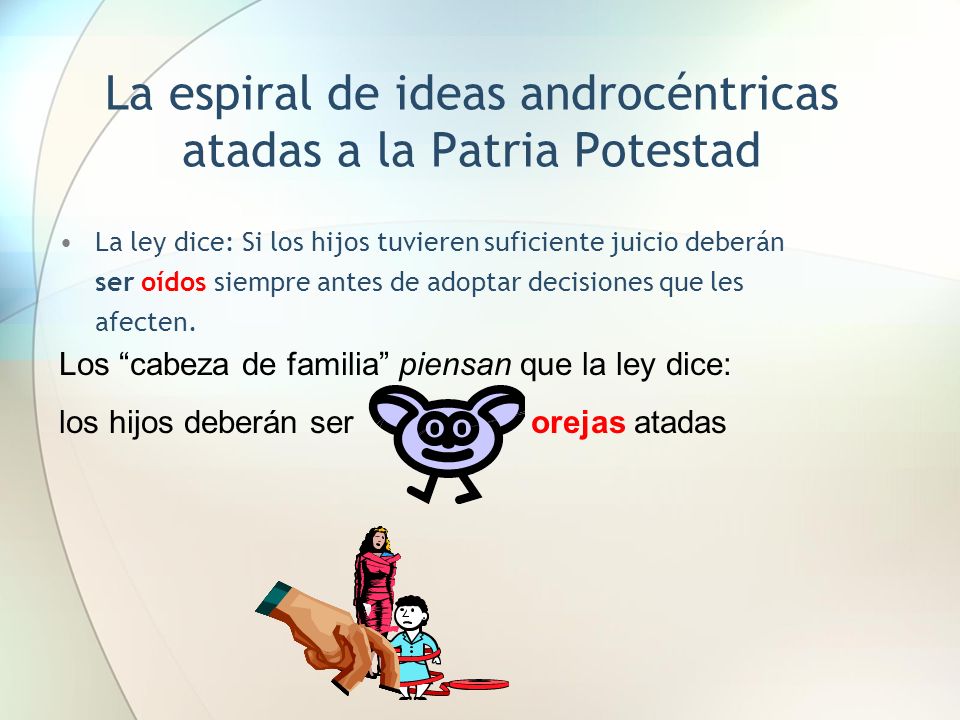 La espiral de ideas androcéntricas atadas a la Patria Potestad