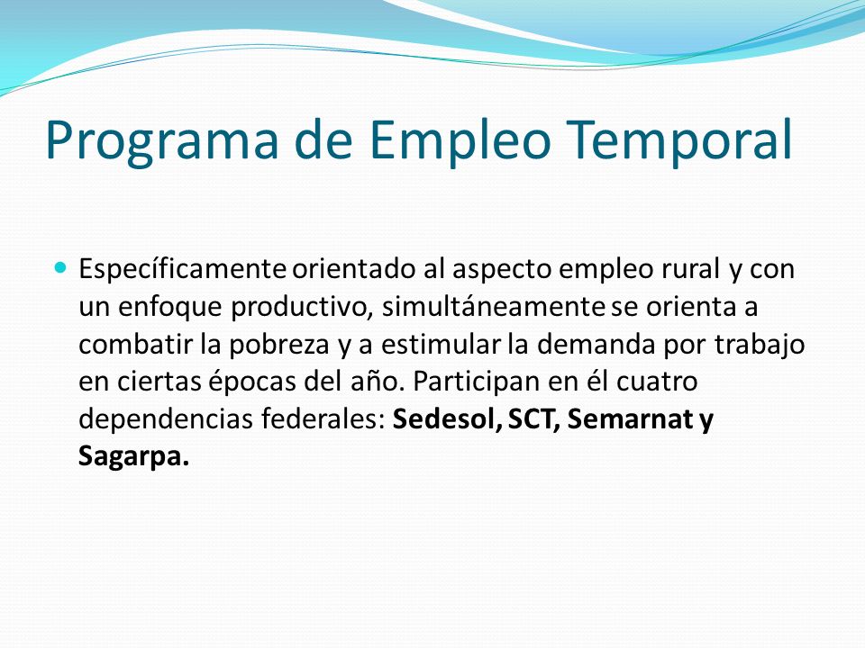 Programa de Empleo Temporal