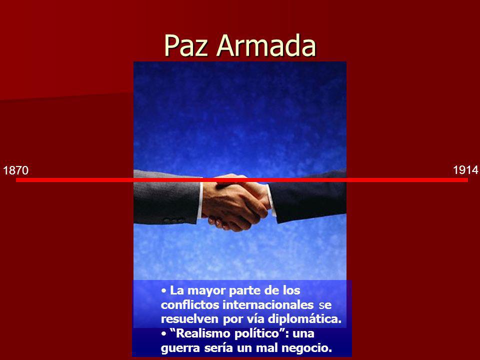 Paz Armada La mayor parte de los conflictos internacionales se resuelven por vía diplomática.
