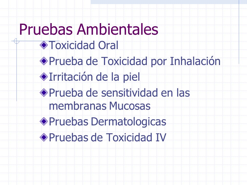 Pruebas Ambientales Toxicidad Oral Prueba de Toxicidad por Inhalación