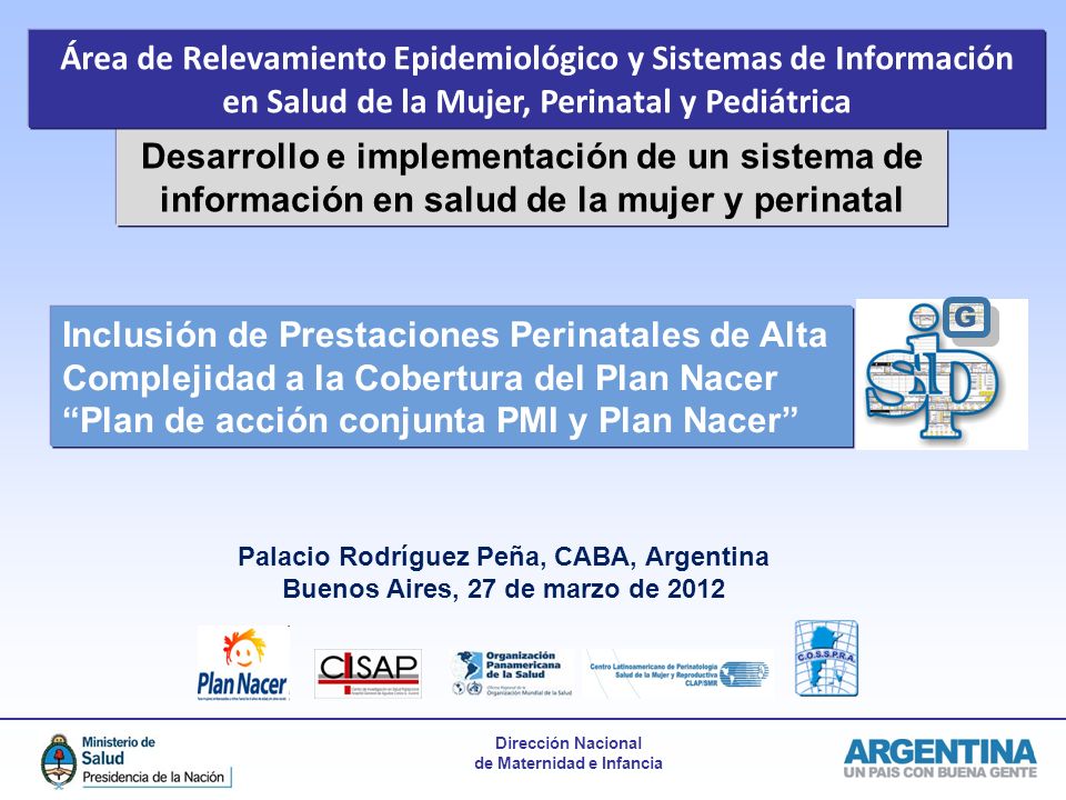Área de Relevamiento Epidemiológico y Sistemas de Información en Salud de la Mujer, Perinatal y Pediátrica