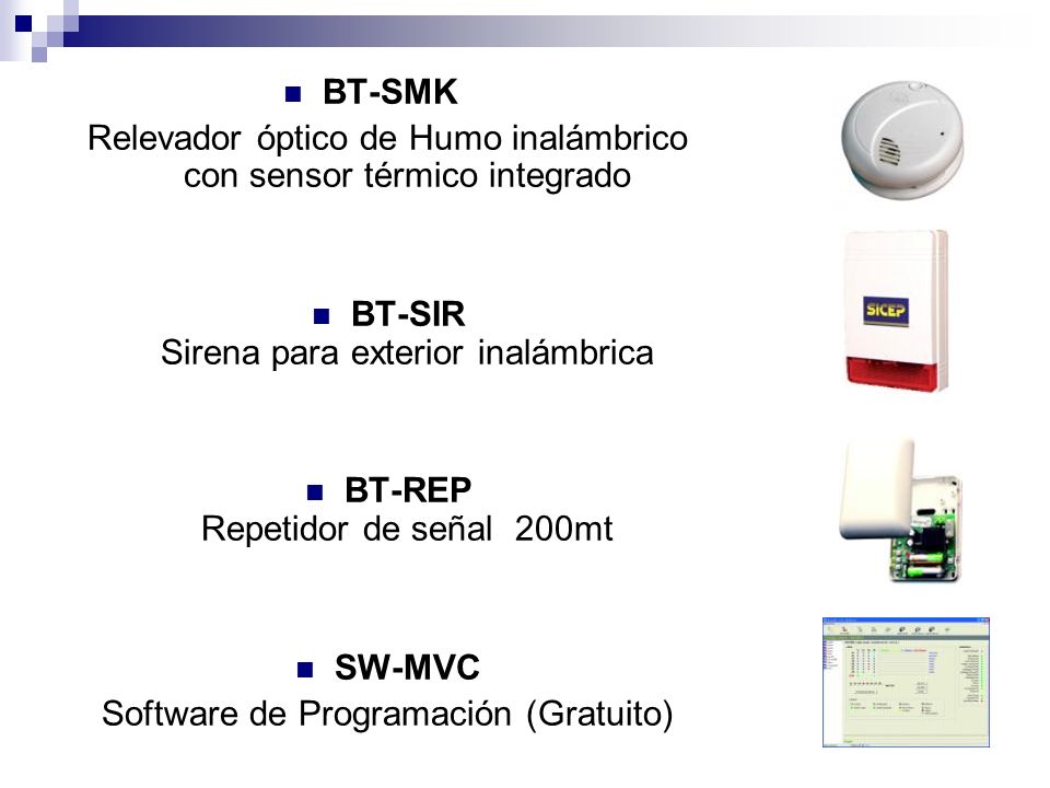 Relevador óptico de Humo inalámbrico con sensor térmico integrado