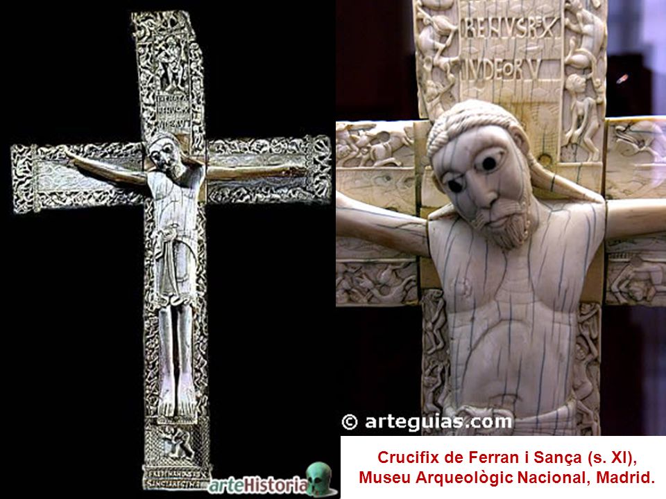 Crucifix de Ferran i Sança (s. XI), Museu Arqueològic Nacional, Madrid.