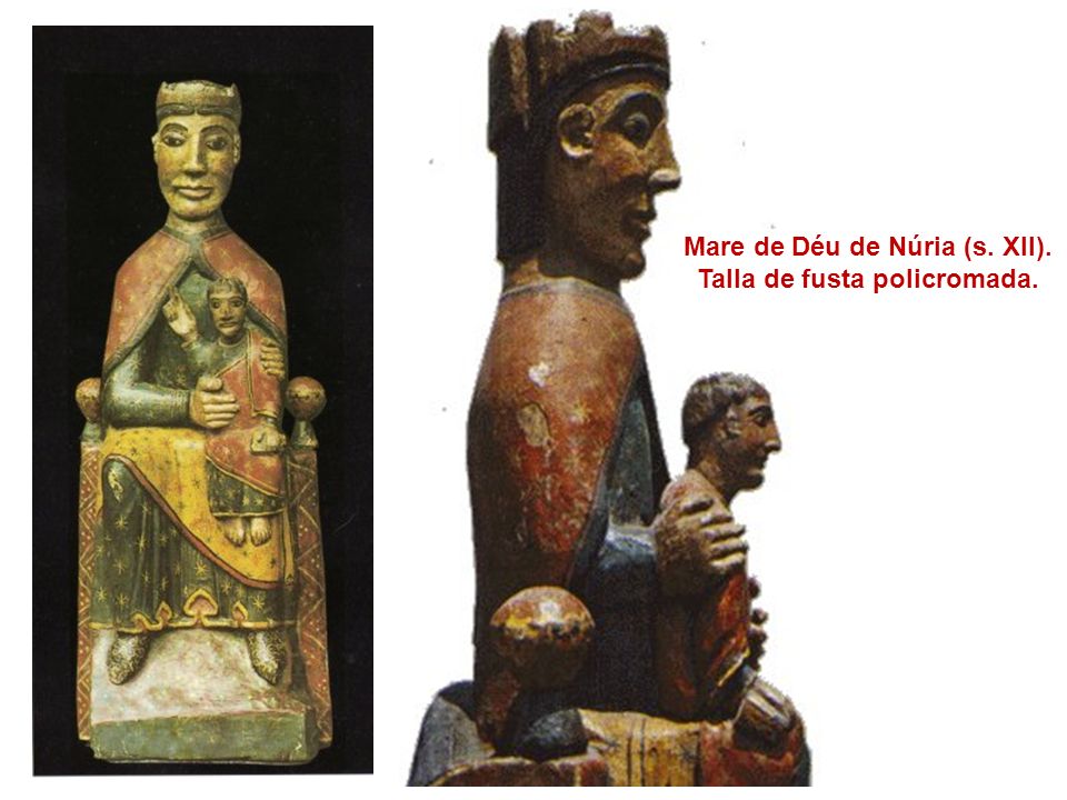 Mare de Déu de Núria (s. XII). Talla de fusta policromada.