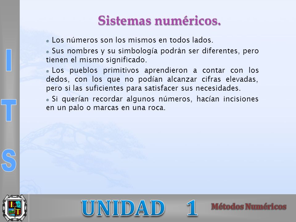 Sistemas numéricos. Los números son los mismos en todos lados.