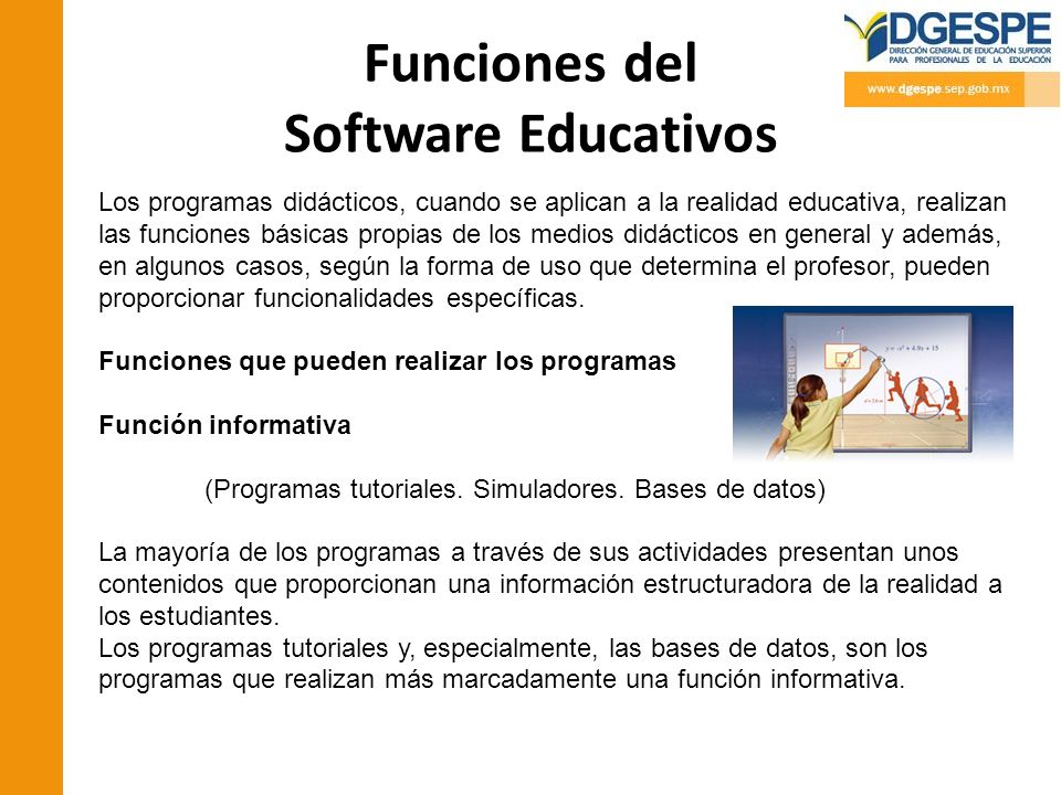 Funciones del Software Educativos