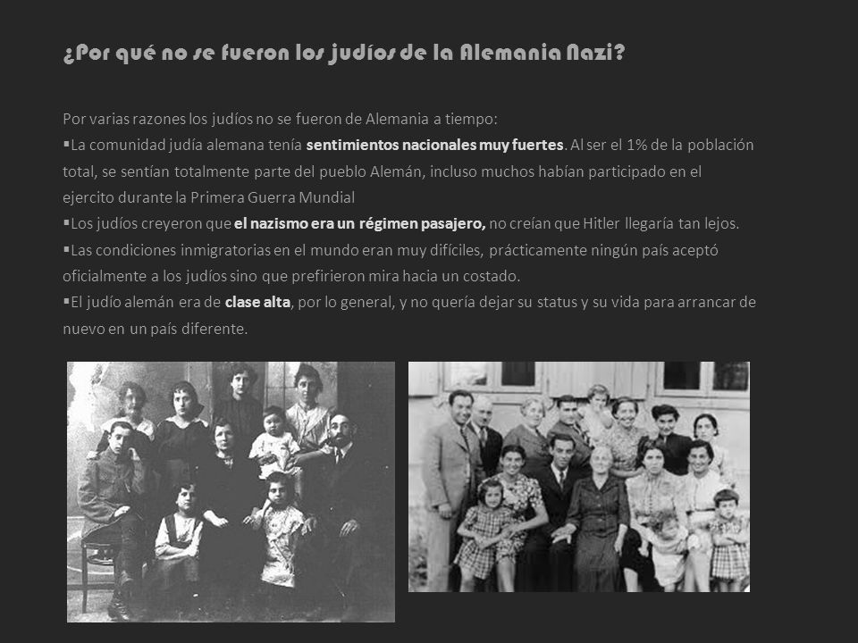 ¿Por qué no se fueron los judíos de la Alemania Nazi