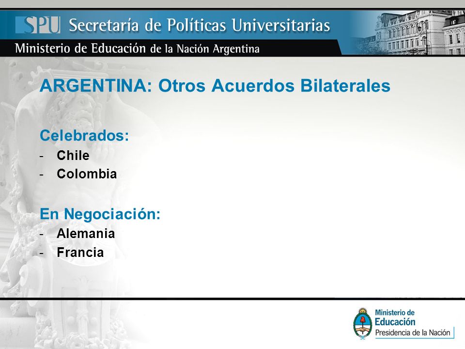 ARGENTINA: Otros Acuerdos Bilaterales