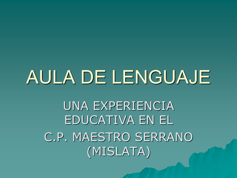 UNA EXPERIENCIA EDUCATIVA EN EL C.P. MAESTRO SERRANO (MISLATA)