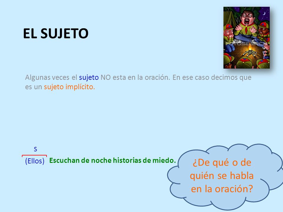 ¿De qué o de quién se habla en la oración