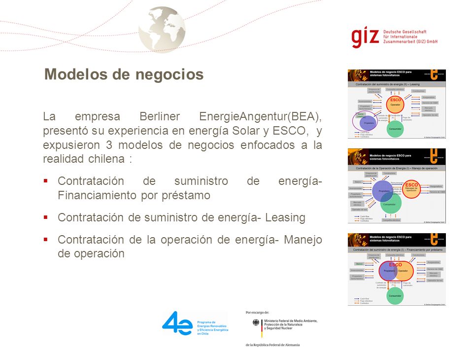Modelo de negocio ESCO para la generación de energía fotovoltaica en Chile  ppt descargar