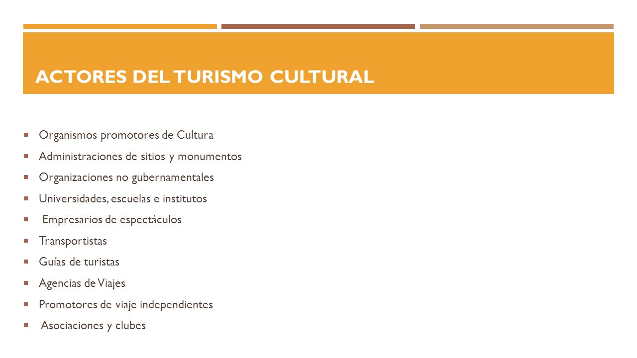 Actores del turismo cultural