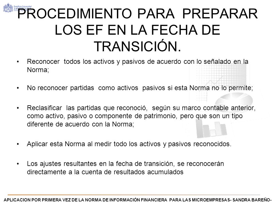 PROCEDIMIENTO PARA PREPARAR LOS EF EN LA FECHA DE TRANSICIÓN.