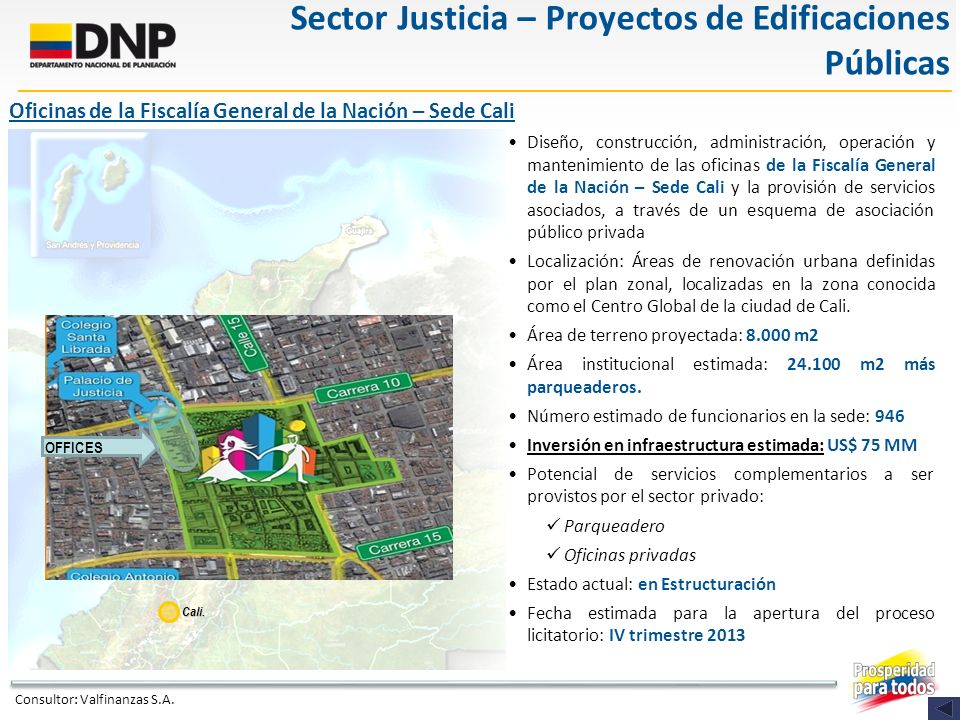 Sector Justicia – Proyectos de Edificaciones Públicas